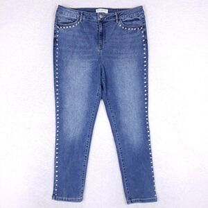 Marc New York Studded Side Skinny Jeans 16 Blue